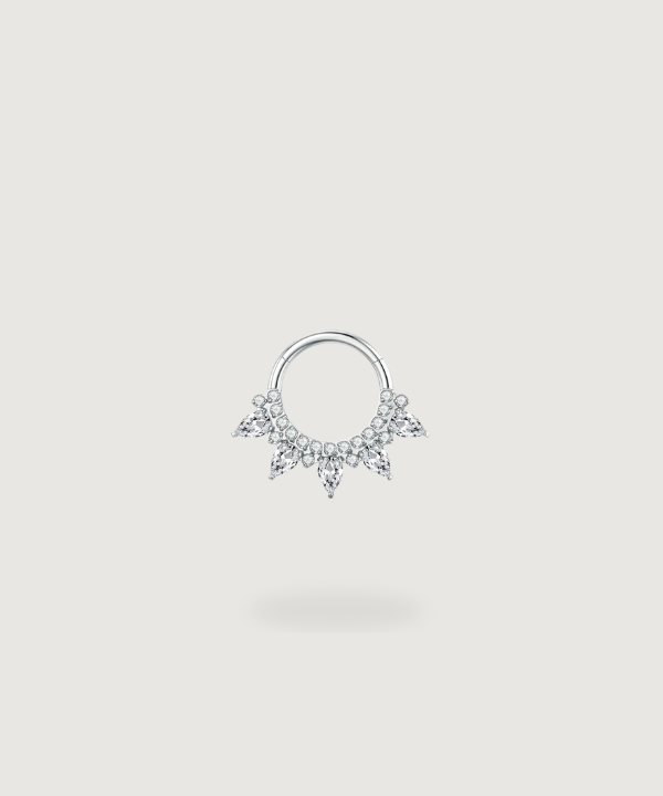 Piercing Helix Aitana anneau en argent avec diamants incrustés