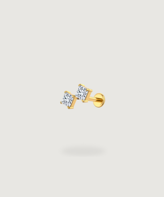 Nayra, un piercing Lobe  qui combine délicatesse et éclat