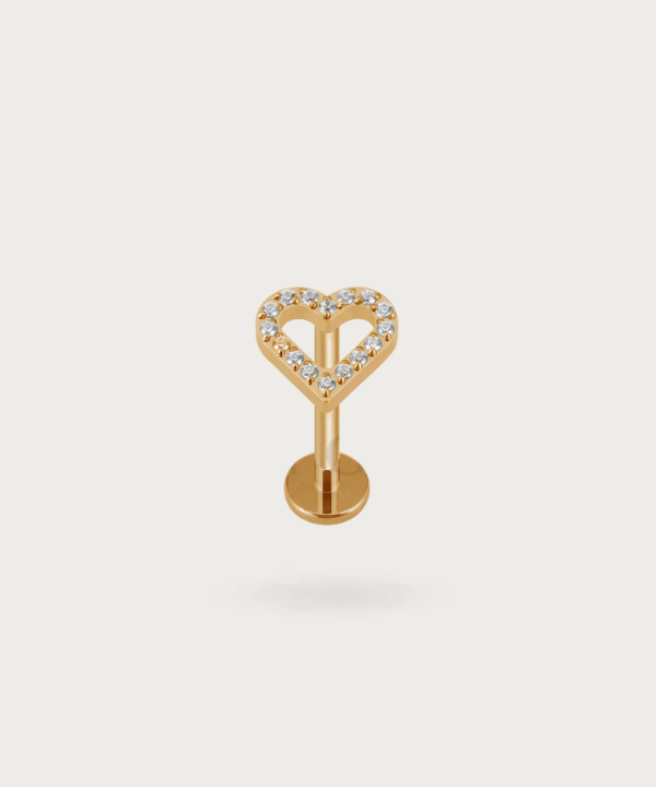 "Piercing Flat Cœur en titane