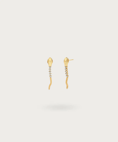 Boucles d'oreilles Cobra longues de Letizia en argent sterling