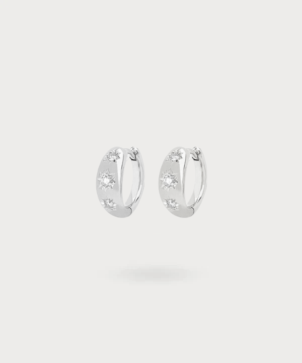 "Boucles d'oreille Laia en argent 925 avec zircons scintillants"