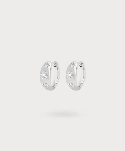 "Boucles d'oreille Laia en argent 925 avec zircons scintillants"