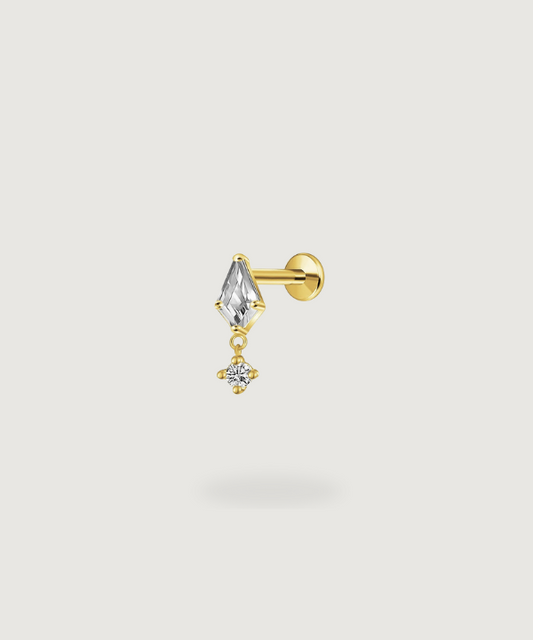 Piercing Conch Thalia pour un look élégant et moderne en titane doré