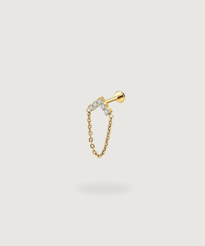 Piercing Tina en titane doré