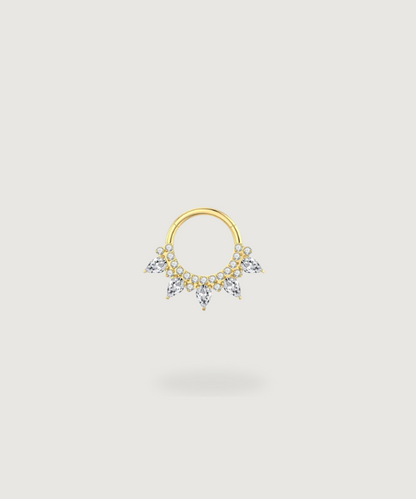 Piercing Helix Aitana anneau en or avec diamants incrustés