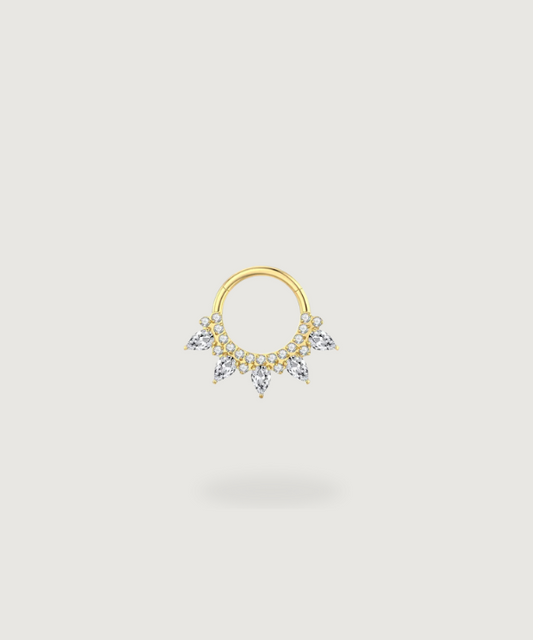 Piercing Helix Aitana anneau en or avec diamants incrustés