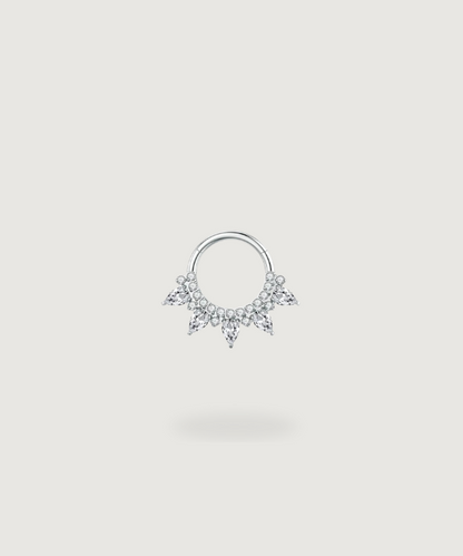 Piercing Helix Aitana anneau en argent avec diamants incrustés 