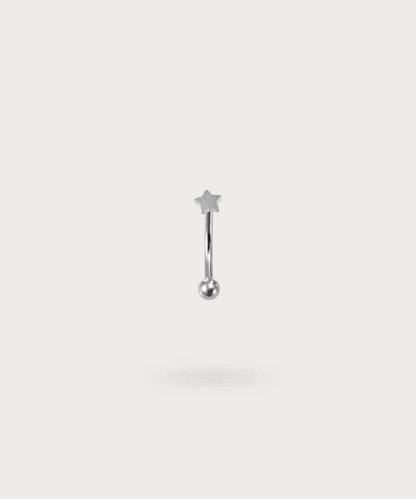 piercing rook motif etoile argenté