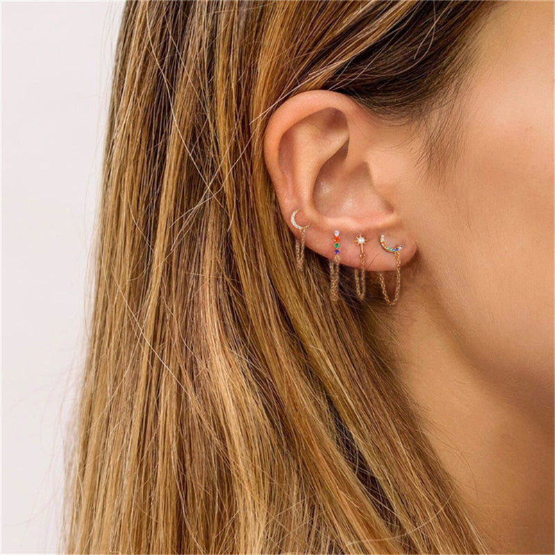 Piercing Oreille Chaîne pour femme