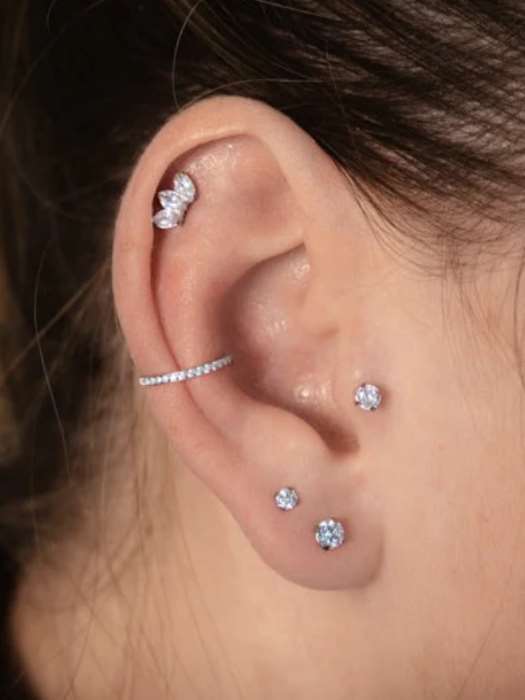 Piercing Lobe Anneau oreille argent