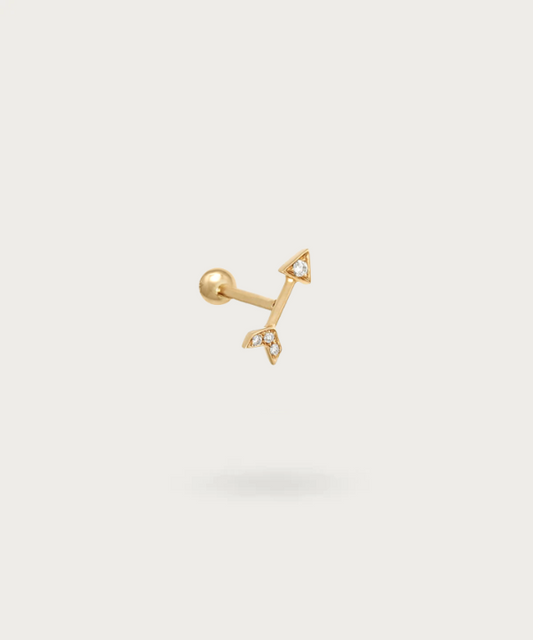 piercing flat flèche doré