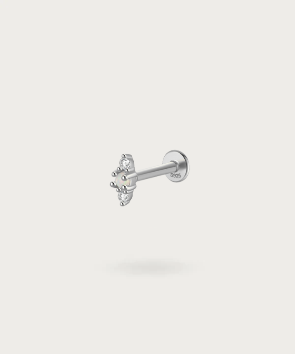 Piercing tragus plata mujer