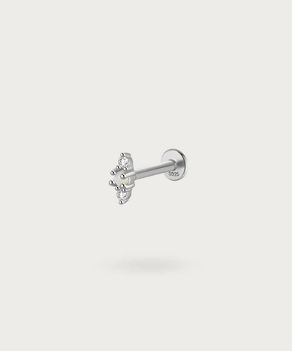 Piercing tragus plata mujer