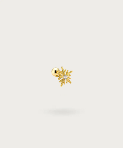 piercing en or flocon de neige
