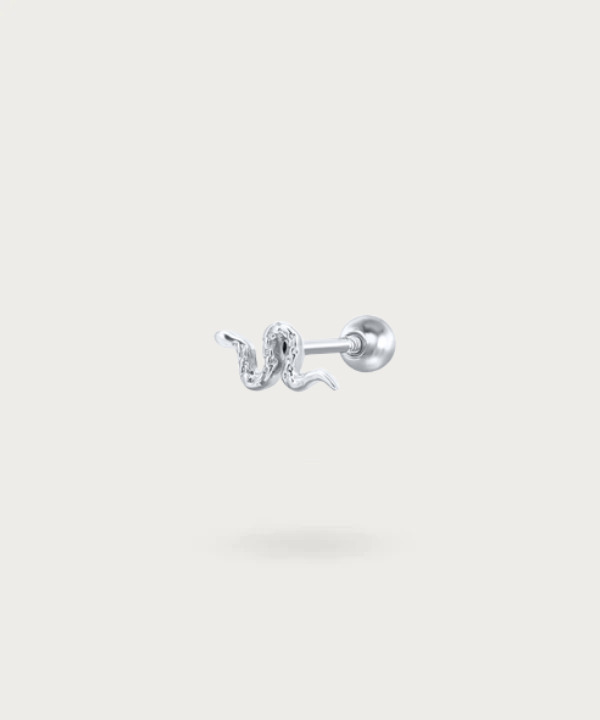 Piercing Tragus Serpiente de plata