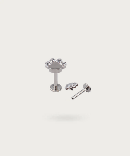 piercing flat titane argent